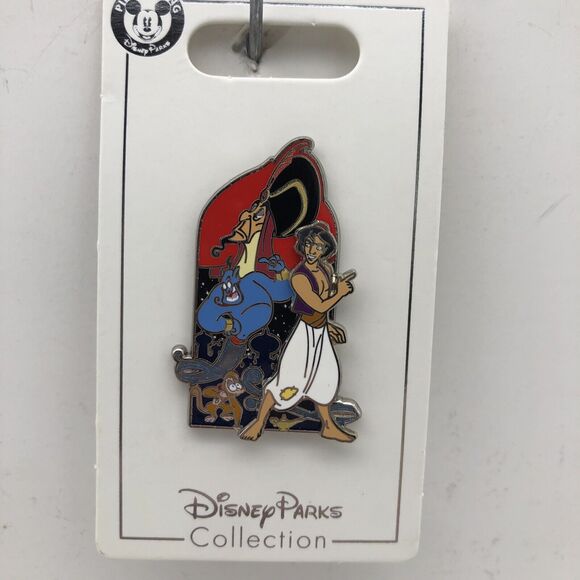 Disney Parks Pin Aladdin Group Cluster Jafar Genie Abu Magic Carpet Trading Pin - Picture 1 of 4